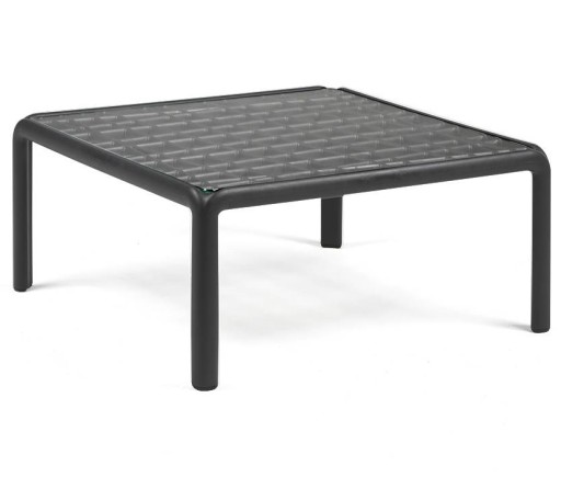 Masuta exterior Nardi Komodo Tavolino Vetro  blat sticla  70x70cm  h32.5cm  antracit