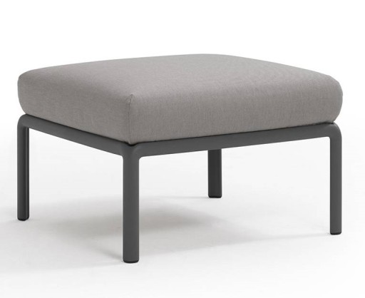 Pouf exterior Nardi Komodo 5  72x72cm  cadru antracit  perna gri komodo