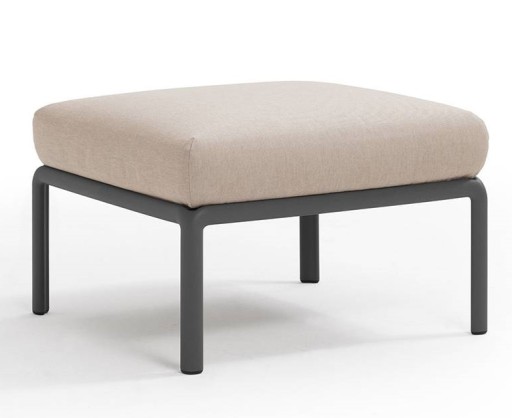 Pouf exterior Nardi Komodo 5  72x72cm  cadru antracit  perna canvas Sunbrella