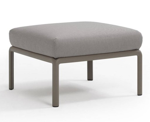 Pouf exterior Nardi Komodo 5  72x72cm  cadru tortora  perna gri komodo