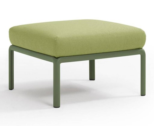 Pouf exterior Nardi Komodo 5  72x72cm  cadru verde  perna verde avocado Sunbrella
