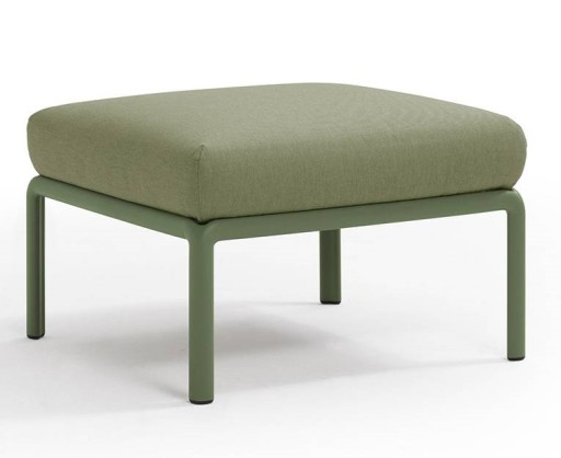 Pouf exterior Nardi Komodo 5  72x72cm  cadru verde  perna verde giungla Sunbrella