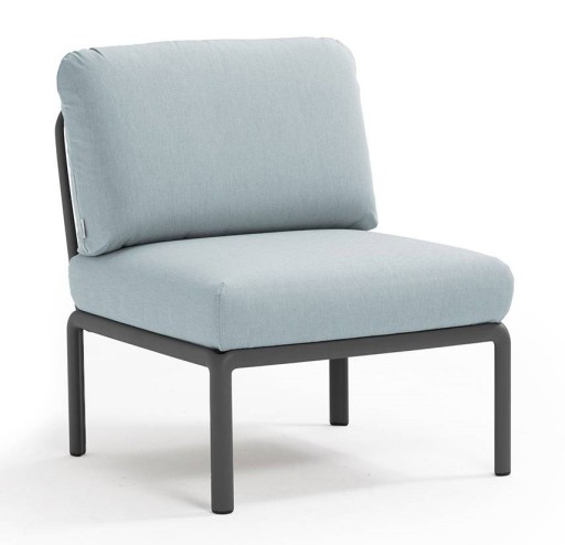 Element central Nardi Komodo 5  72cm  cadru antracit  perne bleu ghiaccio Sunbrella