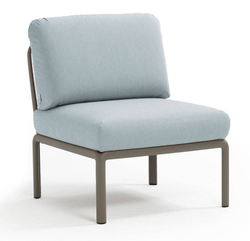 Element central Nardi Komodo 5  72cm  cadru tortora  perne bleu ghiaccio Sunbrella