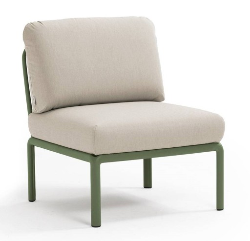 Element central Nardi Komodo 5  72cm  cadru verde  perne gri Tech Panama