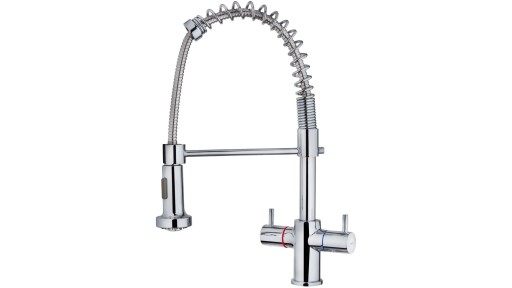 Baterie bucatarie Teka GO 939 cu pipa inalta flexibila  crom
