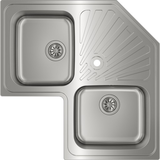 Chiuveta bucatarie Teka Classic Angular 2B de colt  830 x 830mm  inox