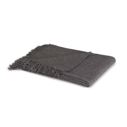 Pled Descamps Etoffe 130x180cm  lana baby alpaca  gri