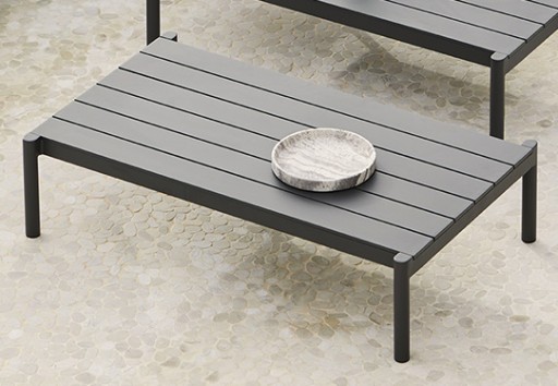 Masuta cafea de exterior Point Origin  aluminiu  72x120x30.5cm  gri gunmetal