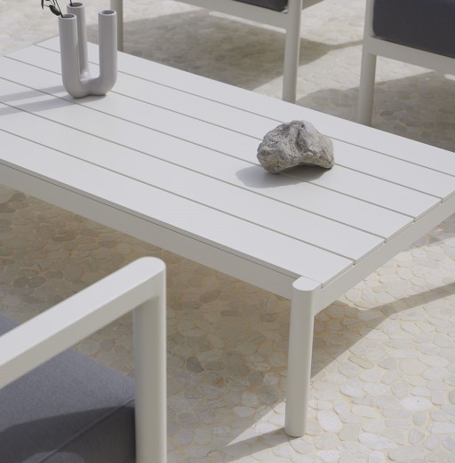 Masuta cafea de exterior Point Origin  aluminiu  72x120x30.5cm  crem
