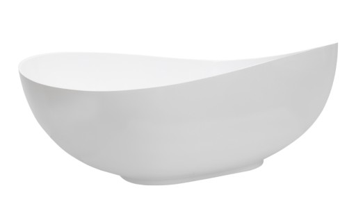 Cada freestanding Besco Siya Matt 172x100cm  ventil click-clack cu top cleaning crom  alb