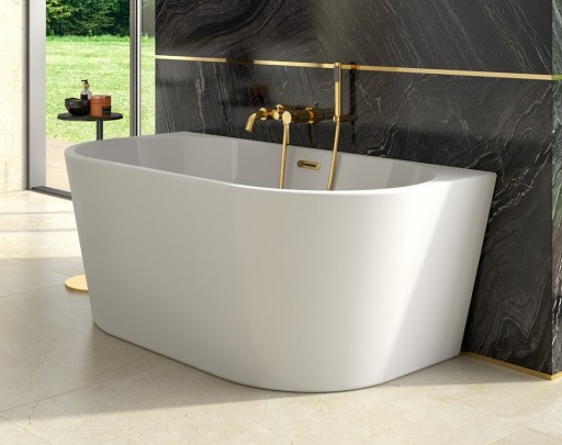 Cada freestanding Besco Vica new 150x80cm  montare la perete  ventil click-clack cu preaplin negru  alba
