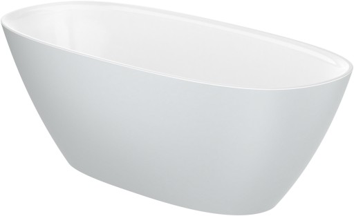Cada ovala freestanding Roca Ariane 165x75cm  Stonex  ventil click-clack  gri perla
