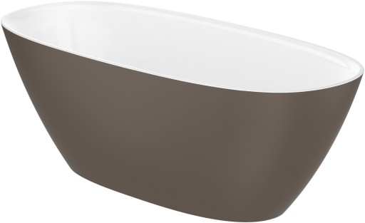 Cada ovala freestanding Roca Ariane 165x75cm  Stonex  ventil click-clack  cafea