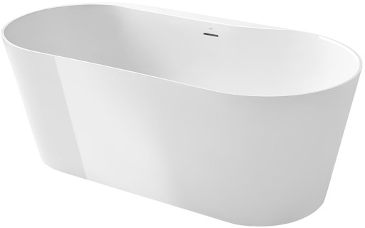 Cada ovala freestanding Roca Raina 159x75cm  Stonex  ventil click-clack  alb