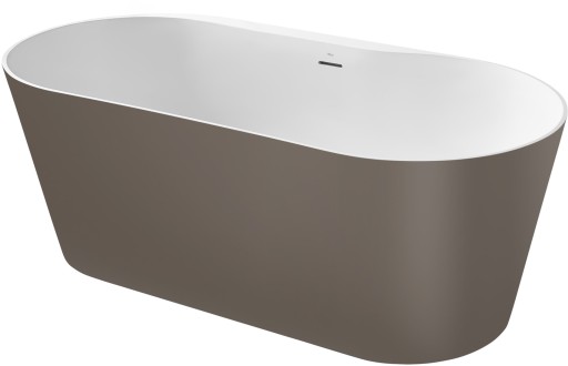 Cada ovala freestanding Roca Raina 159x75cm  Stonex  ventil click-clack  cafea