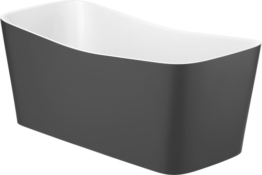 Cada freestanding Roca Maui Square 155x70cm  Stonex  ventil click-clack  onyx