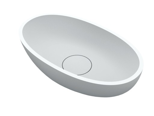 Lavoar oval tip bol Riho Escala 55x32cm  Solid Surface  alb