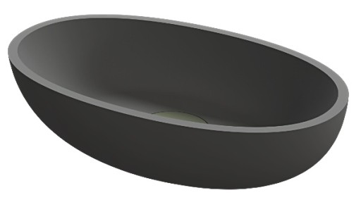 Lavoar oval tip bol Riho Escala 55x32cm  Solid Surface  antracit mat