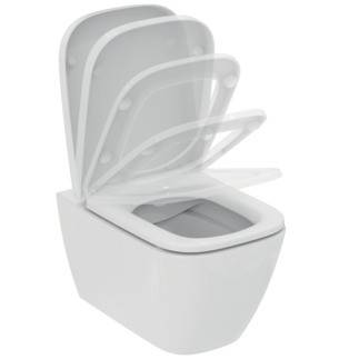 Set vas wc suspendat Ideal Standard i.life B Rimless+ si capac inchidere lenta  alb