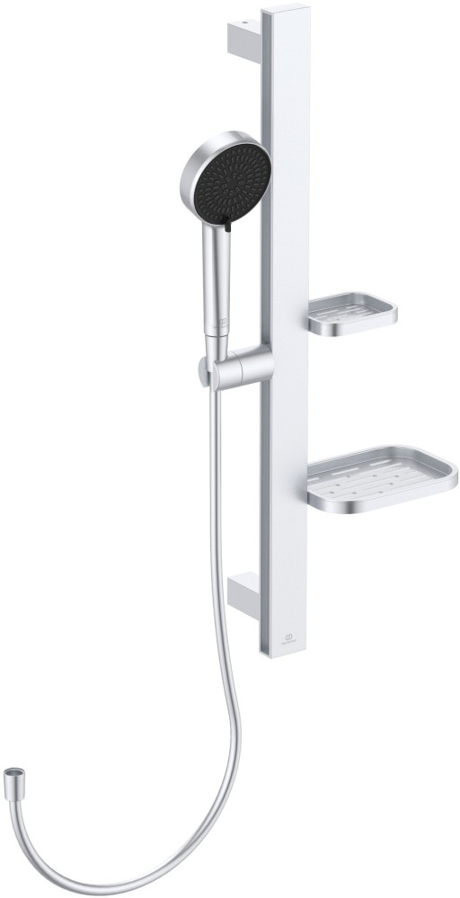 Set de dus Ideal Standard IdealRain Alu+ cu para de dus  furtun 175cm si bara de dus 60cm  argintiu