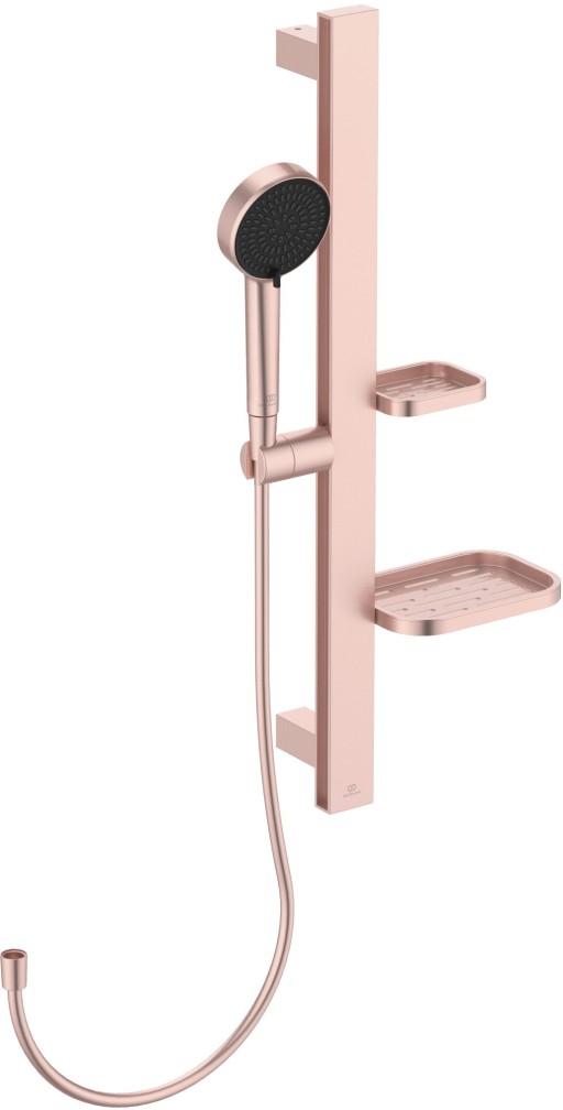 Set de dus Ideal Standard IdealRain Alu+ cu para de dus  furtun 175cm si bara de dus 60cm  rose