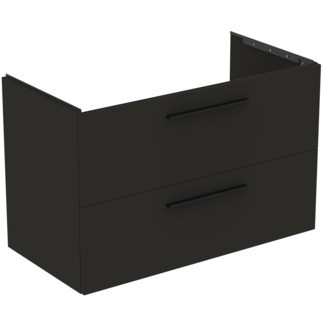 Dulap baza Ideal Standard i.Life B cu 2 sertare  100x50.5x63cm  gri carbon mat