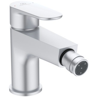 Baterie bideu Ideal Standard Cerafine O  ventil click-clack  argintiu