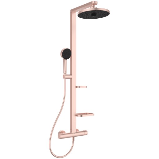 Coloana de dus Ideal Standard Ceratherm Alu+ cu baterie termostatata  rose
