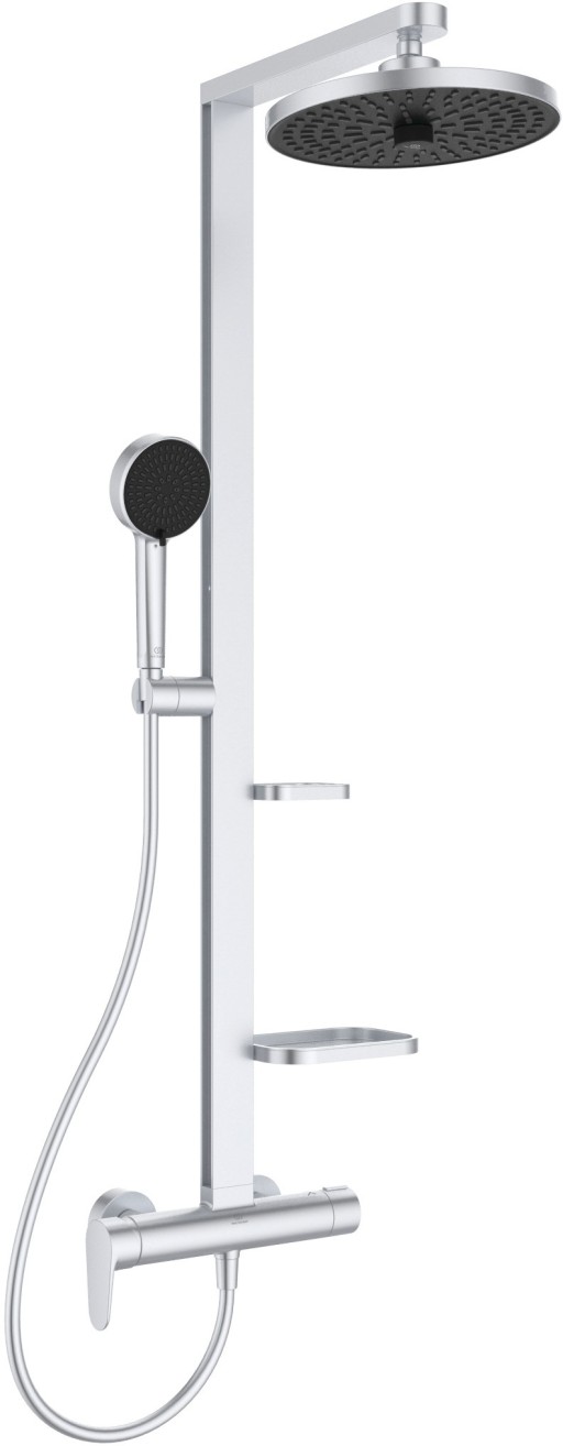 Coloana de dus Ideal Standard Ceratherm Alu+ cu baterie  argintiu
