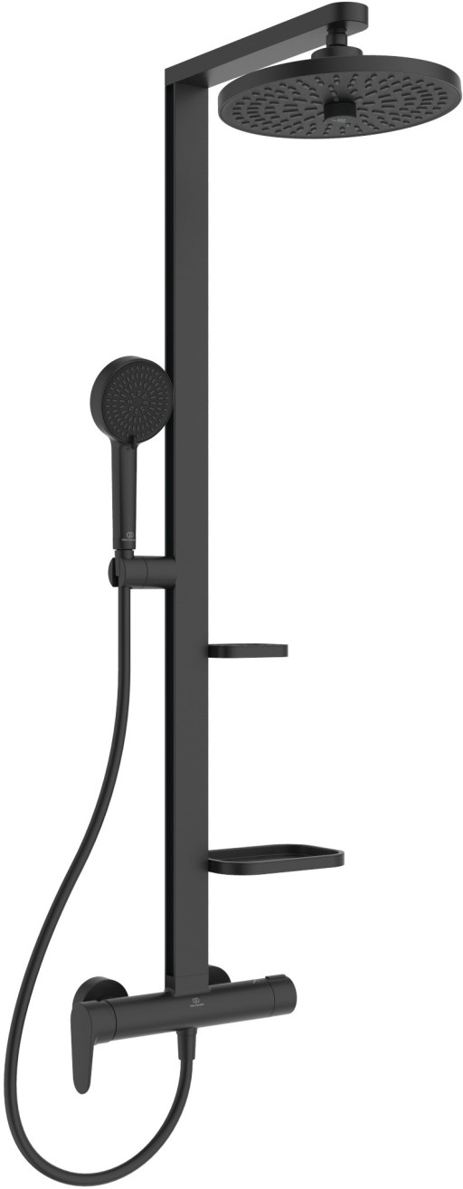 Coloana de dus Ideal Standard Ceratherm Alu+ cu baterie  negru