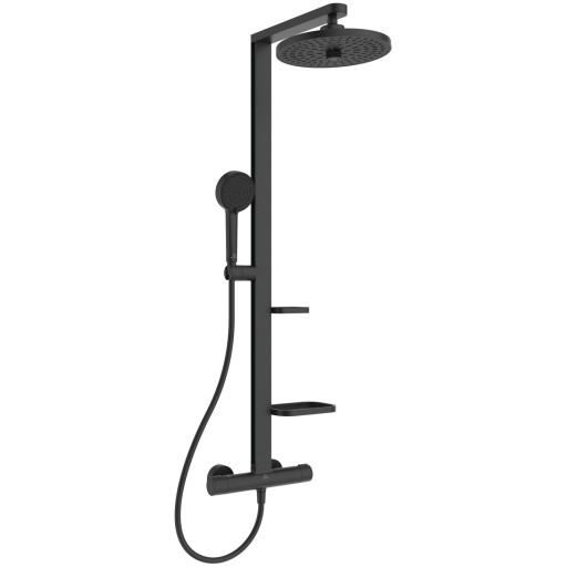 Coloana de dus Ideal Standard Ceratherm Alu+ cu baterie termostatata  negru