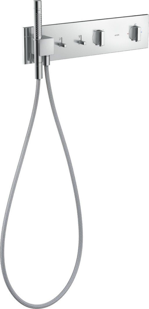Baterie cada - dus termostatata Axor ShowerComposition 470/110 cu 2 functii  montaj incastrat  necesita corp ingropat  crom
