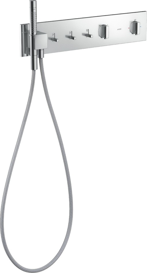 Baterie cada - dus termostatata Axor ShowerComposition 540/110 cu 3 functii  montaj incastrat  necesita corp ingropat  crom