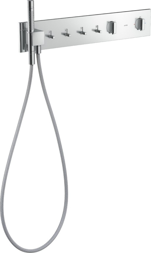 Baterie cada - dus termostatata Axor ShowerComposition 610/110 cu 4 functii  montaj incastrat  necesita corp ingropat  crom