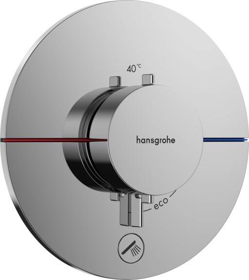 Baterie dus termostatata Hansgrohe ShowerSelect Comfort S cu montaj incastrat  necesita corp ingropat  crom