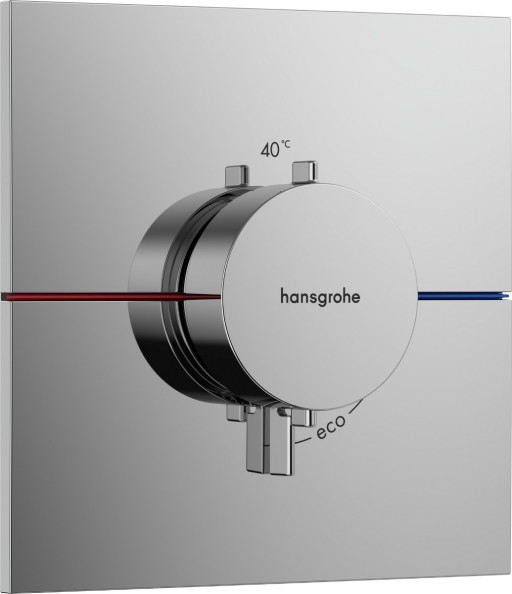 Baterie dus termostatata Hansgrohe ShowerSelect Comfort E cu montaj incastrat  necesita corp ingropat  crom