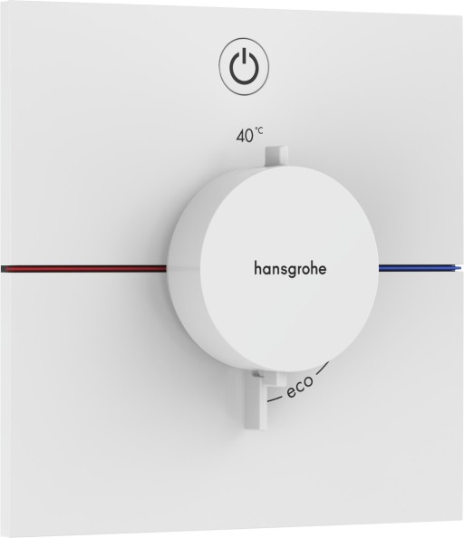 Baterie dus termostatata Hansgrohe ShowerSelect Comfort E On/Off cu montaj incastrat  necesita corp ingropat  alb mat