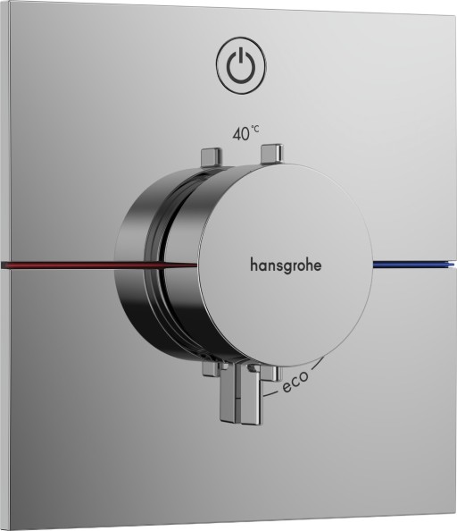 Baterie dus termostatata Hansgrohe ShowerSelect Comfort E On/Off cu montaj incastrat  necesita corp ingropat  crom