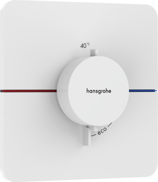 Baterie dus termostatata Hansgrohe ShowerSelect Comfort Q cu montaj incastrat  necesita corp ingropat  alb mat