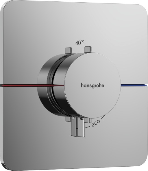 Baterie dus termostatata Hansgrohe ShowerSelect Comfort Q cu montaj incastrat  necesita corp ingropat  crom