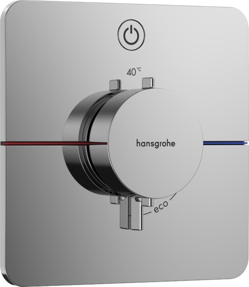 Baterie dus termostatata Hansgrohe ShowerSelect Comfort Q On/Off cu montaj incastrat  necesita corp ingropat  crom