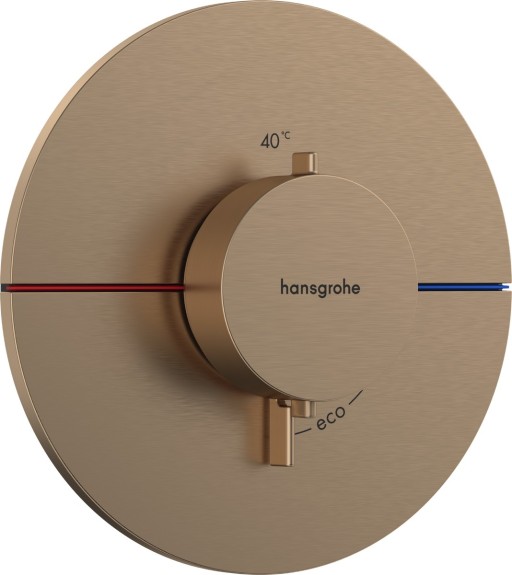 Baterie dus termostatata Hansgrohe ShowerSelect Comfort S cu montaj incastrat  necesita corp ingropat  bronz periat