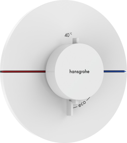 Baterie dus termostatata Hansgrohe ShowerSelect Comfort S cu montaj incastrat  necesita corp ingropat  alb mat