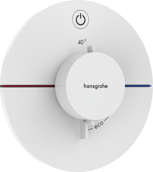 Baterie dus termostatata Hansgrohe ShowerSelect Comfort S On/Off cu montaj incastrat  necesita corp ingropat  alb mat