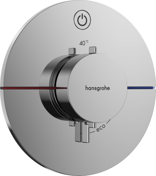 Baterie dus termostatata Hansgrohe ShowerSelect Comfort S On/Off cu montaj incastrat  necesita corp ingropat  crom