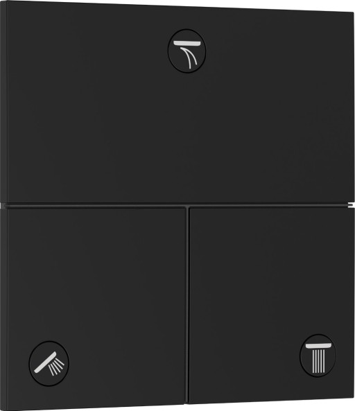 Divertor Hansgrohe ShowerSelect Comfort E cu 3 functii cu montaj incastrat  necesita corp ingropat  negru mat