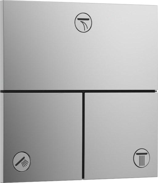Divertor Hansgrohe ShowerSelect Comfort E cu 3 functii cu montaj incastrat  necesita corp ingropat  crom