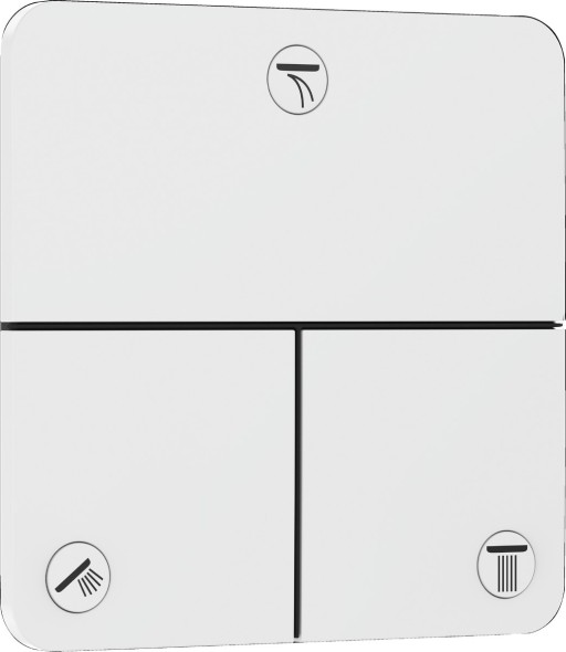 Divertor Hansgrohe ShowerSelect Comfort Q cu 3 functii cu montaj incastrat  necesita corp ingropat  alb mat