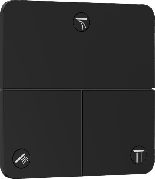 Divertor Hansgrohe ShowerSelect Comfort Q cu 3 functii cu montaj incastrat  necesita corp ingropat  negru mat
